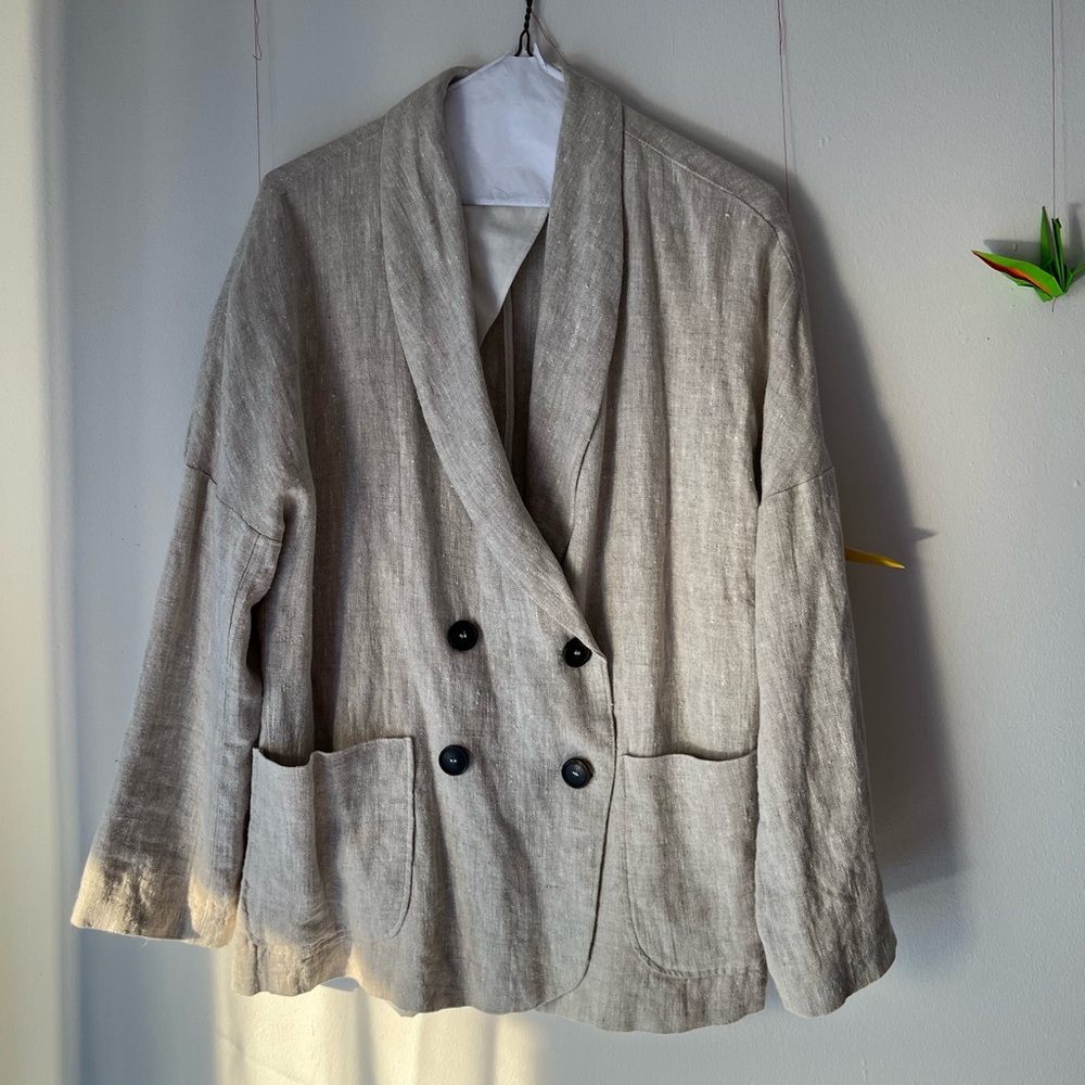 Oversized Linen Blazer from Zara